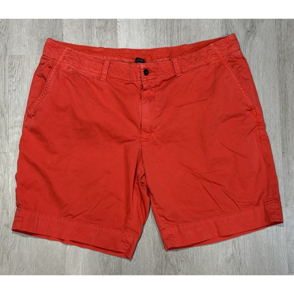 Polo Ralph Lauren Chino Shorts Men Size 42 Classic Fit Orange Red 10" Inseam Y2K